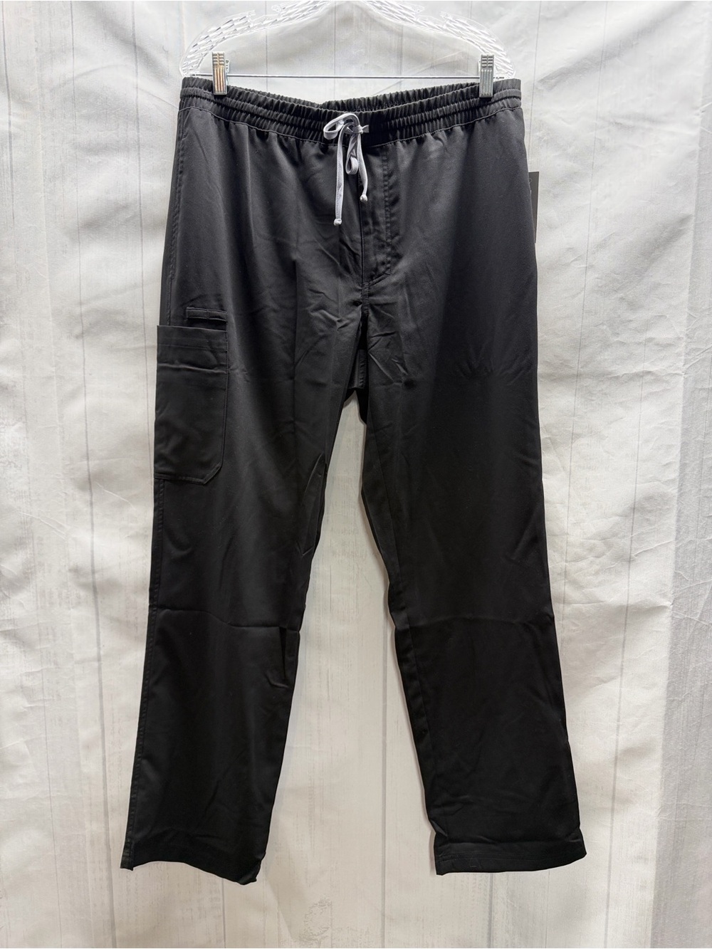 Grey's Anatomy NWT Black 5 Pocket Elastic Contrast Drawcord Scrub Pants Large